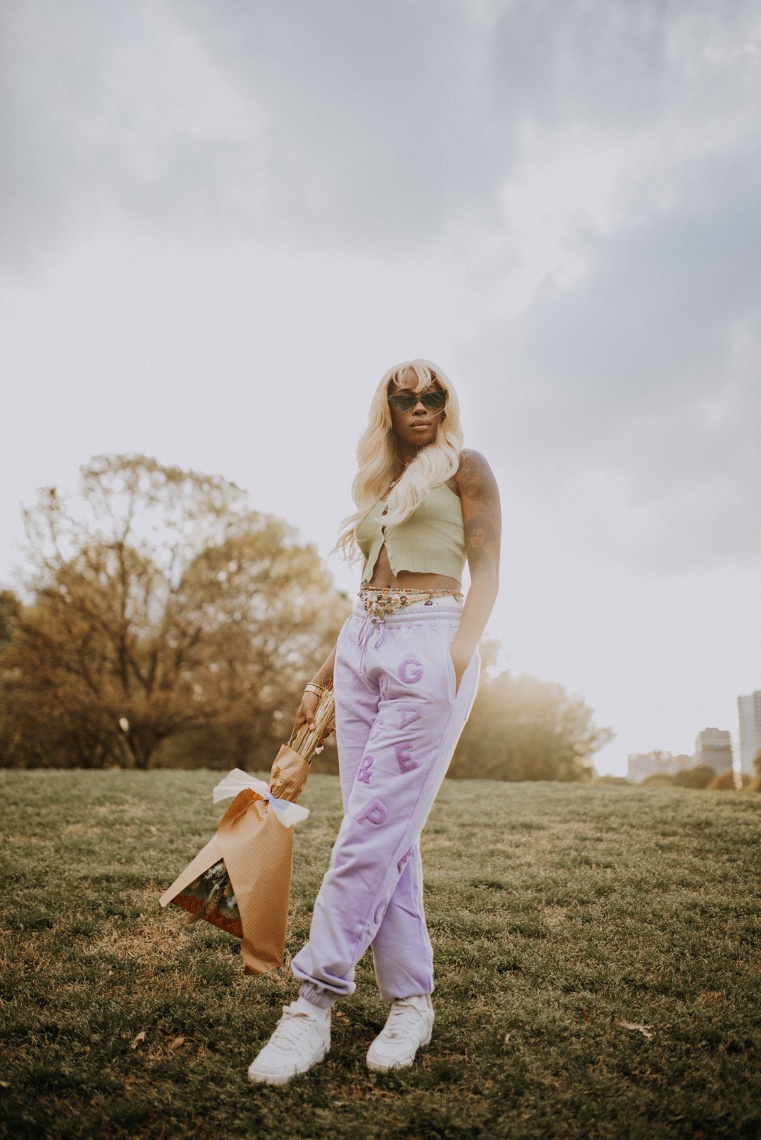 GRACE & PEACE LAVENDER SWEATPANTS