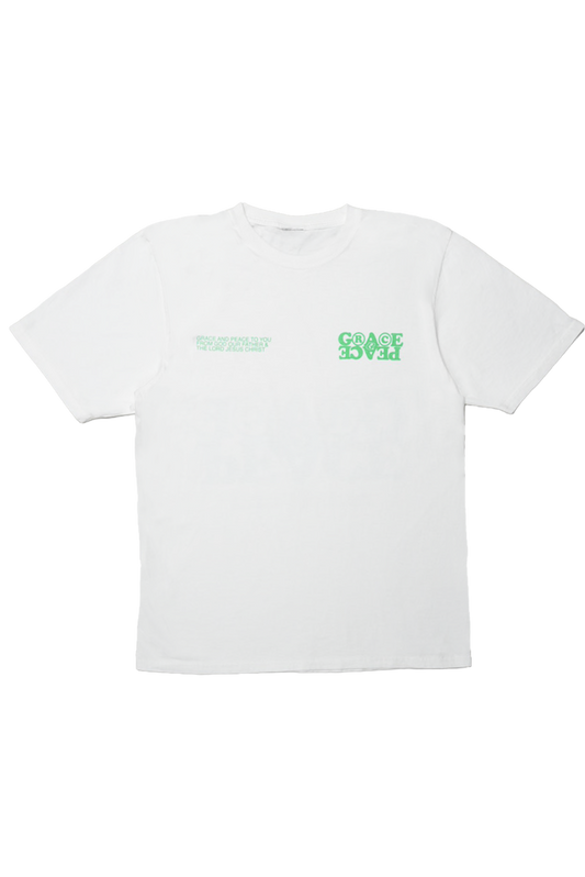 Grace & Peace Rights Logo Tee - White/Green