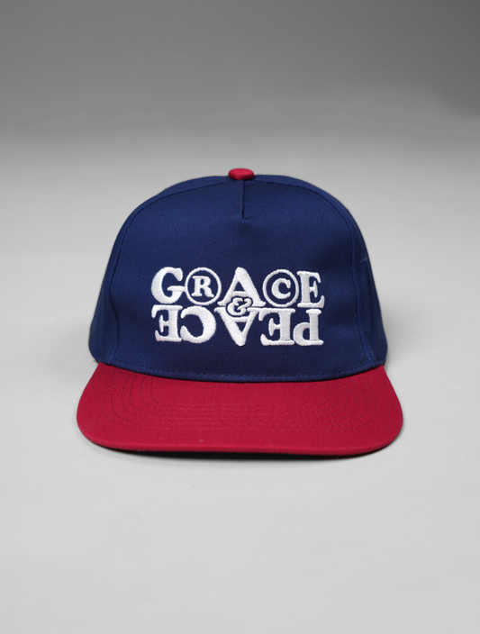Grace & Peace Rights Logo Hat - Red/Blue/White